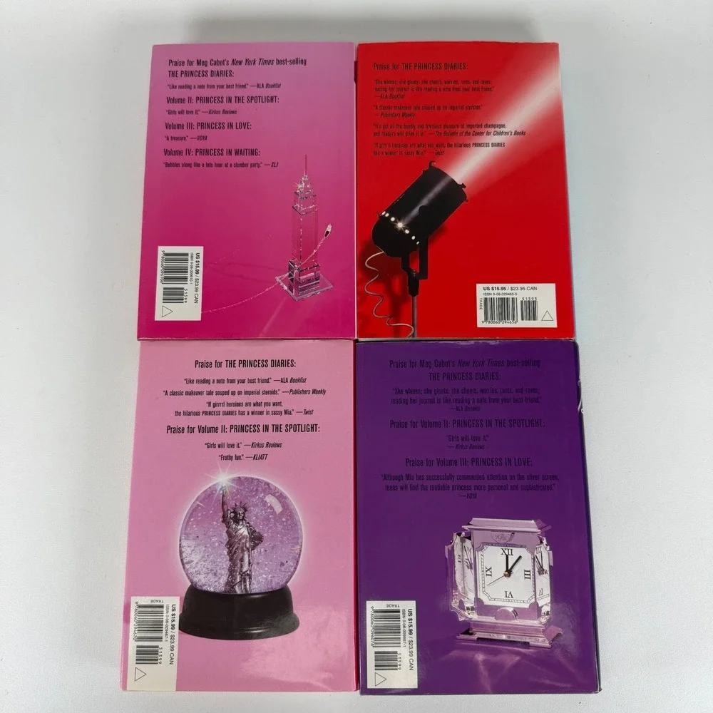 Lot of 4 Meg Cabot‎ The Princess Diaries Hardcover Books